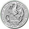 2 oz Royal Mint Queens Beasts #3 - Red Dragon of Wales - Silver